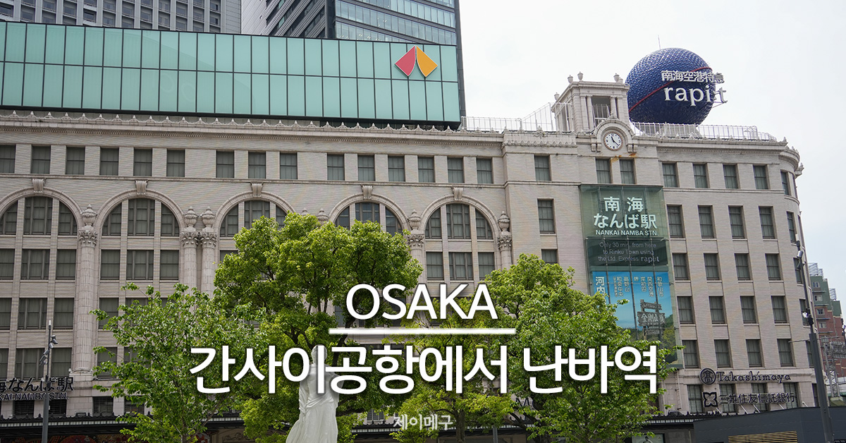 오사카 간사이공항에서 난바 역 라피트로 가는 법 대표