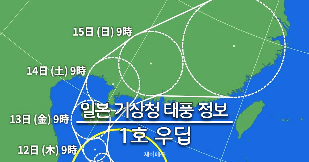 2025 태풍 1호 ‘우딥’ 경로 예상 대표