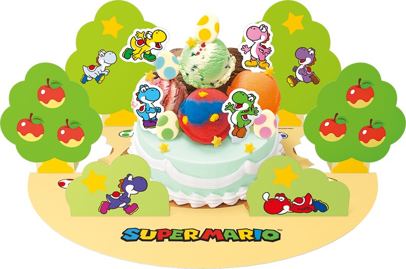 2025 마리오 x 일본 베스킨라빈스 요시 아이스크림 케이크