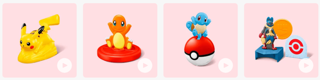 25년 8월 일본 맥도날드 해피밀 포켓몬  1차 장난감