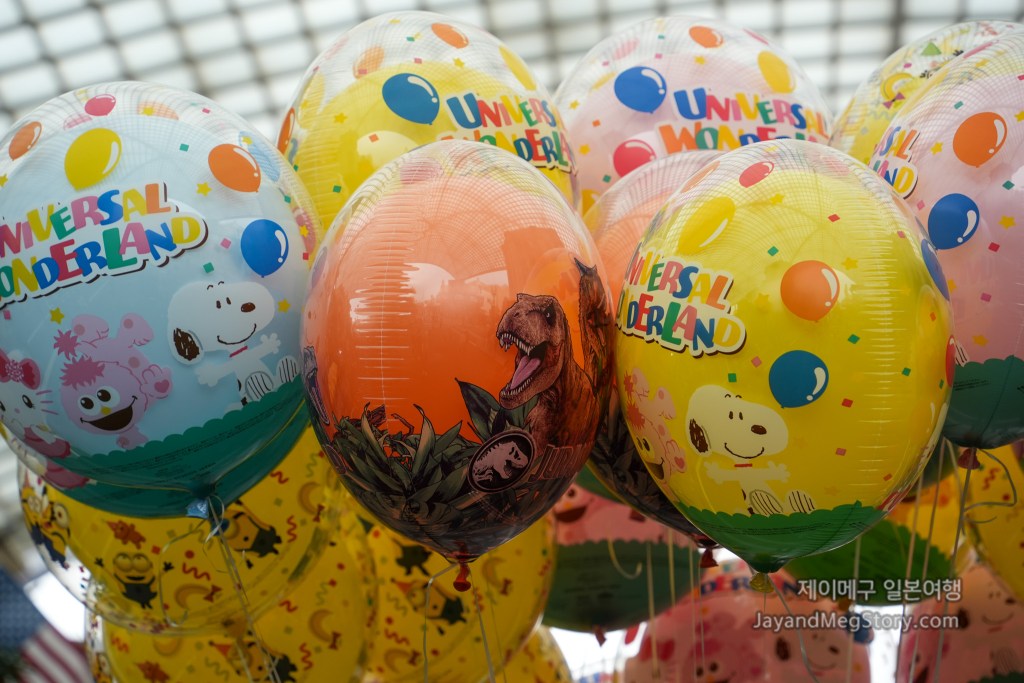 유니버셜 스튜디오 재팬 유니버셜 원더랜드 풍선 스누피 모피 헬로키티 쥬라기 공원 공룡 1